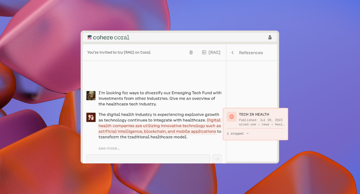 Coral: Cohere's Knowledge Assistant for Enterprise Productivity